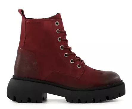 Ten Points Damen Leder-Stiefeletten 60518 Pandora Chunky dunkelrot - Damen Stiefeletten - 136886 - 1