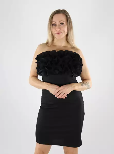 Vila Kleid Kurz-Röhrenform Schwarz/Schwarz - Kleider und Tuniken - 140686 - 1