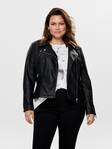 Only Carmakoma Damenjacke Biker, Schwarz - Damenlederjacken und PU-Jacken - 124886 - 1