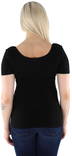 Pieces Damen Ripp T-Shirt Kitte, schwarz, weiß - Damen T-Shirts - 125516 - 3