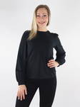 Vero Moda Damen Baumwollshirt O-Ausschnitt Schwarz - Damen Langarmshirts - 134626 - 1
