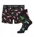 Jack&Jones Männer Geschenkbox Hohoho Geschenkbox schwarz/schwarz - Herrenboxer und Socken - 137266 - 1