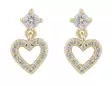 Snö of Sweden Ohrringe Nisi Herz gold/klar - Ohrringe - 138636 - 1