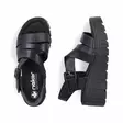 Rieker Damen Sandalen mit dicker Sohle 68063-00 schwarz - Rieker Sandalen - 140366 - 3