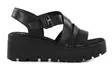 Rieker Damen Sandalen mit dicker Sohle 68063-00 schwarz - Rieker Sandalen - 140366 - 1