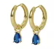 Snö of Sweden Ohrringe Trinity Tropfen Anhänger Ring Gold/Denim - Ohrringe - 141606 - 1