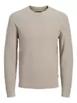 Jack&Jones Pullover JPRBLUSTANLEY KNIT CREW NECK Plaza Taupe - Herren Strickwaren - 142226 - 1
