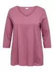 Only Carmakoma Damen Plus-Size Shirt 3/4 A-Linie heather rose - Damen Langarmshirts - 137776 - 1