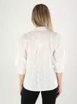 Only Shirt 3/4 mit Stickerei in Weiß - Damenblusen und -hemden - 141156 - 2
