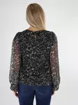 Vila Hemd schwarz/Tau - Damen Langarmshirts - 136536 - 2