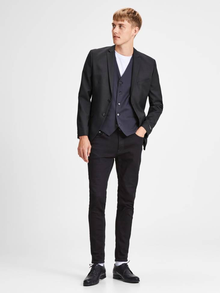 Jack & Jones Herren Stretch Blazer Slim Fit Solaris, Schwarz - Herrenanzüge - 123406 - 1