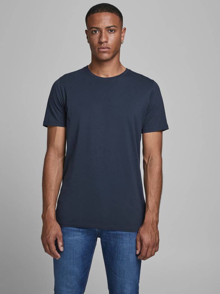 Jack & Jones Herren T-Shirt Organic Basic Navy - Herren T-Shirts - 127086 - 1