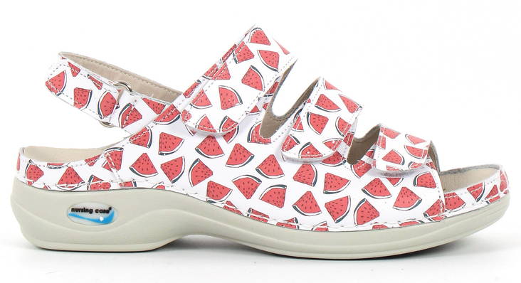 Pflege Sandalen aus Leder, maschinenwaschbar, Wassermelone - Damen Arbeitsschuhe - 122666 - 1