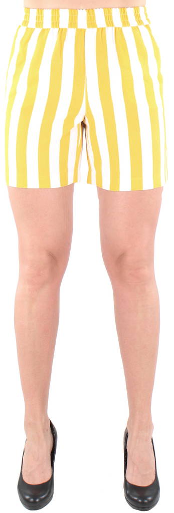 Only Shorts, Gelb/Weiß - Damen Shorts und Capris - 123906 - 1