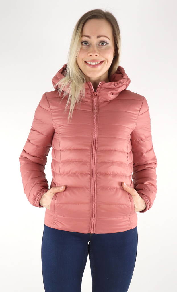Only Leichte Steppjacke Tahoe mit Kapuze, verwittertes Rosa - Damen Leichte steppjacken - 130396 - 1