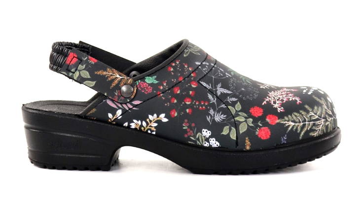 Sievi Damen Arbeitsschuhe Floret Schwarz / Blumenmuster - Damen Arbeitsschuhe - 135486 - 1