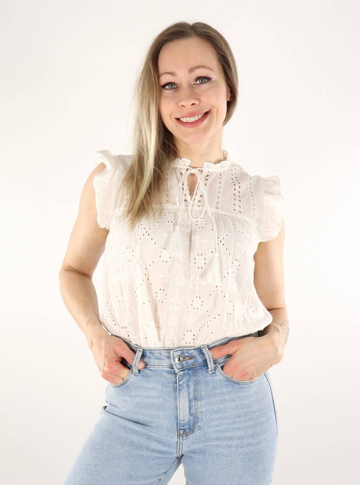 Only Damenoberteil Reva Life Cloud Dancer - Damen Tops - 136166 - 1