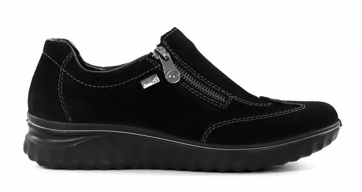 Rieker Damen Echtleder Walking-Schuhe 59071-00 Schwarz - Rieker walkingschuhe - 136526 - 1