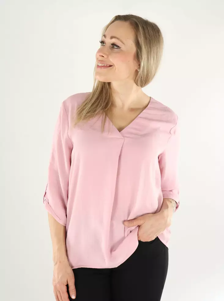 JDY Damenbluse 3/4 bleached mauve - Damen Langarmshirts - 138546 - 1