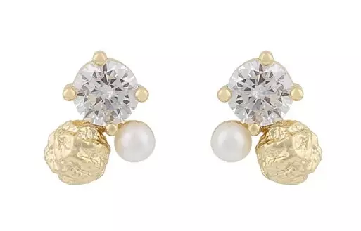 Snö of Sweden Ohrringe Brittany gold/klar - Ohrringe - 138626 - 1