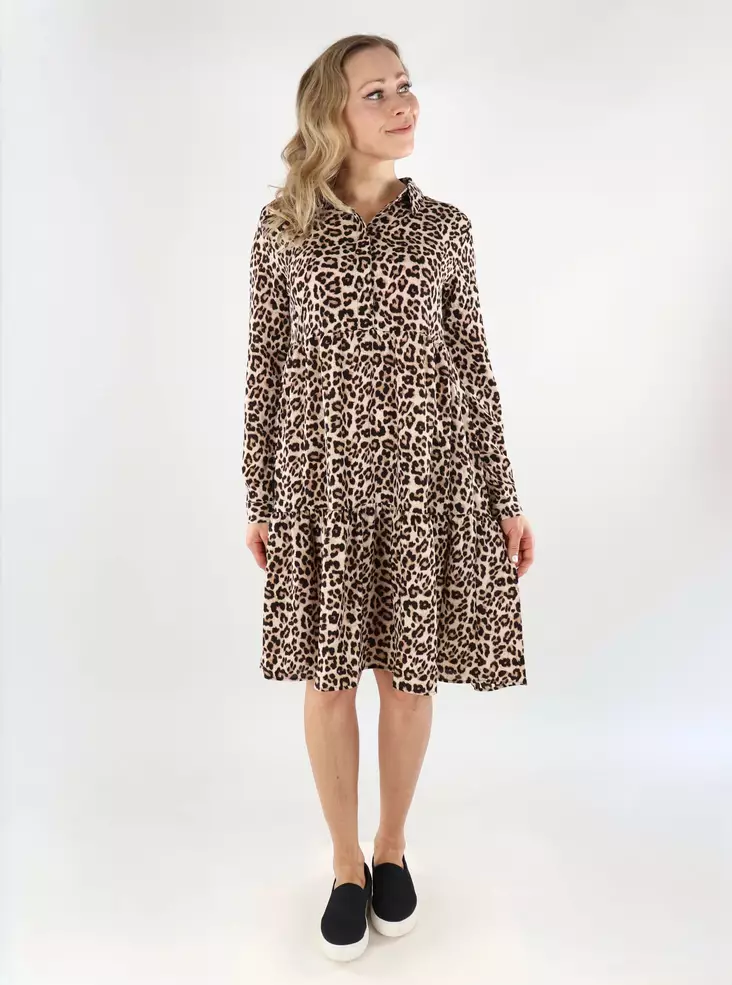 JDY A-Linie Leopardenkleid Pumice Stone/Leo - Kleider und Tuniken - 138826 - 1