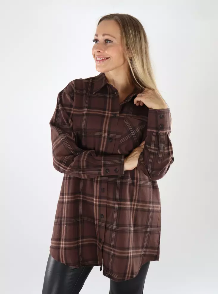 Only Damen Flanellhemd im lässigen Karodesign Einkaufstasche/Texana - Damenblusen und -hemden - 139066 - 1