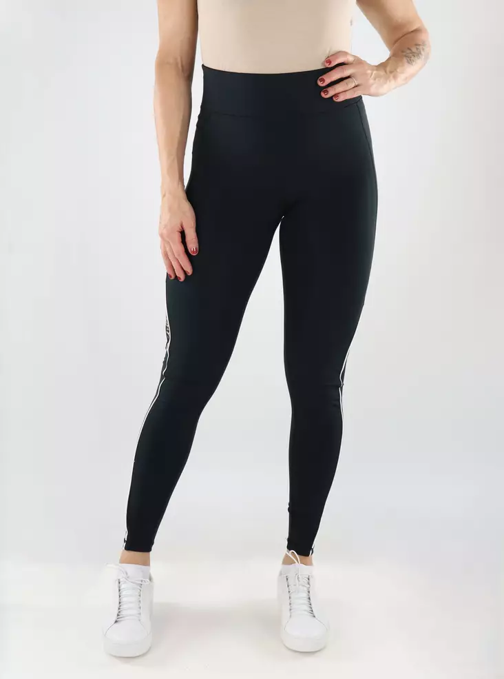 Only Play Damen hoch geschnittene Trainingshosen Schwarz/Leo - Damen Sporthosen - 139216 - 1