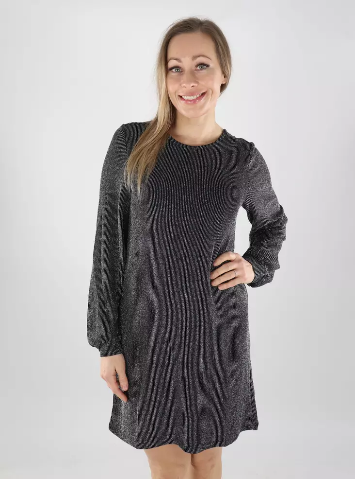 Only Glitzerkleid schwarz/silber gli - Kleider und Tuniken - 139886 - 1