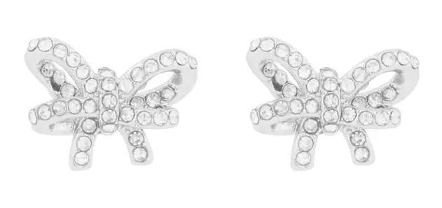 Snö of Sweden Ohrringe Ribbon Silber/Klar - Ohrringe - 140026 - 1