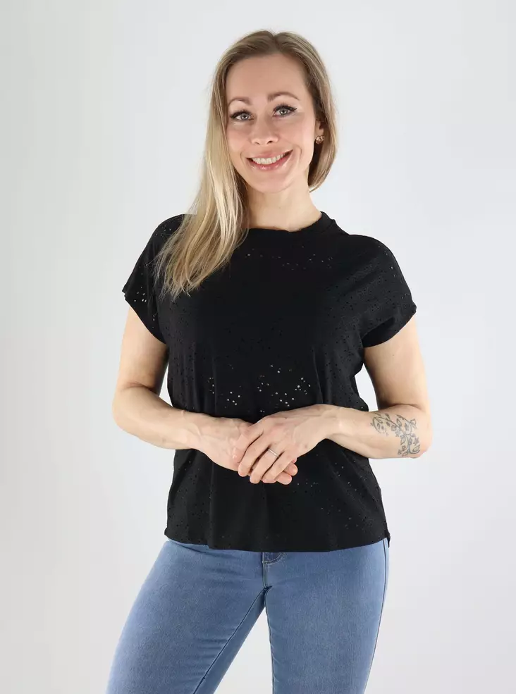 Only Damen T-Shirt Life Schwarz - Damen T-Shirts - 140196 - 1