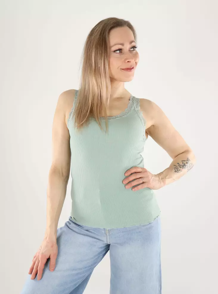 Only geripptes Top Trägi Doppelcreme - Damen Tops - 140886 - 1
