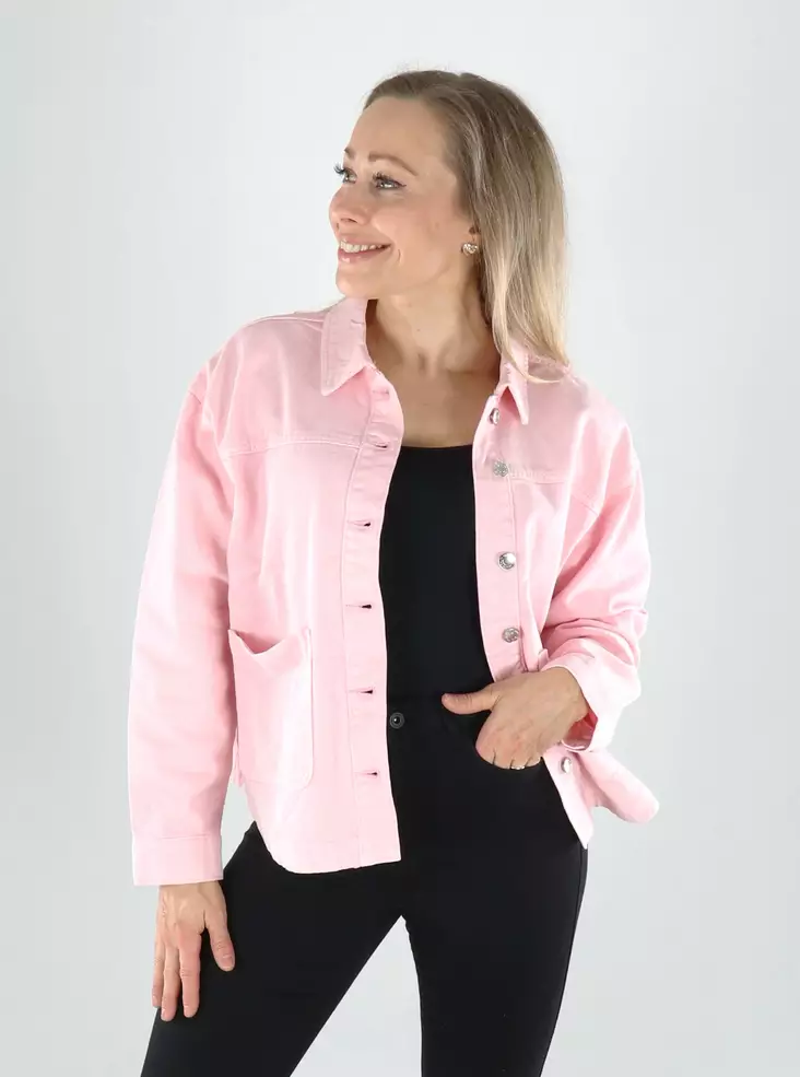 Vero Moda Denim-Jacke Shacket Parfait Pink - Damen Jeansjacken - 141256 - 1
