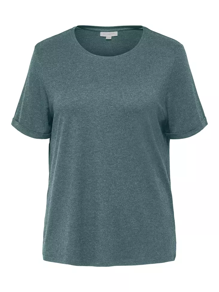 Only Carmakoma Damen Plus Size T-Shirt Moster Fold Up Nordatlantik - Damen T-Shirts - 141286 - 1