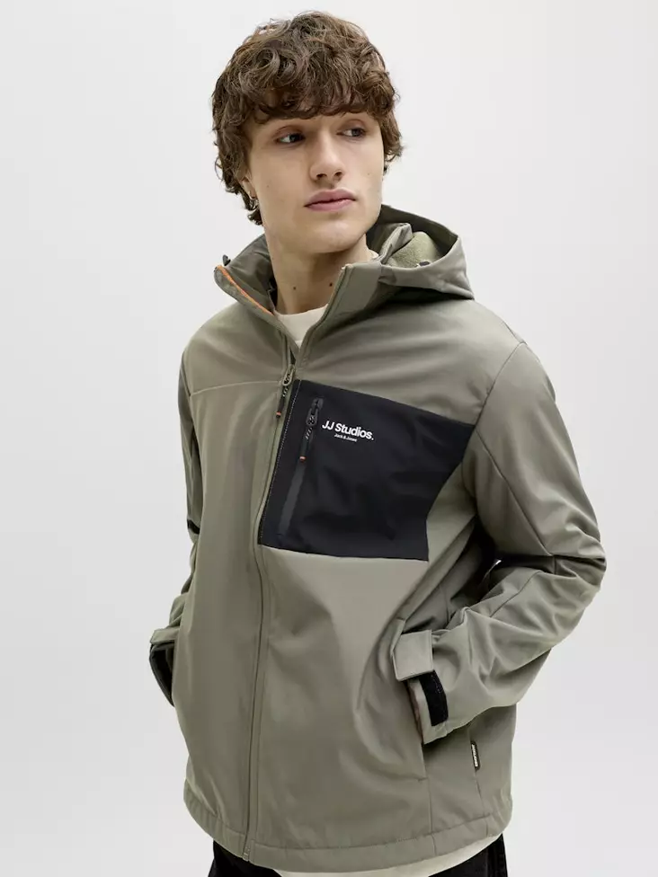 Jack&Jones Herren Softshelljacke JJNORTH staubiges Olivgrün - Herrenjacken - 140136 - 1