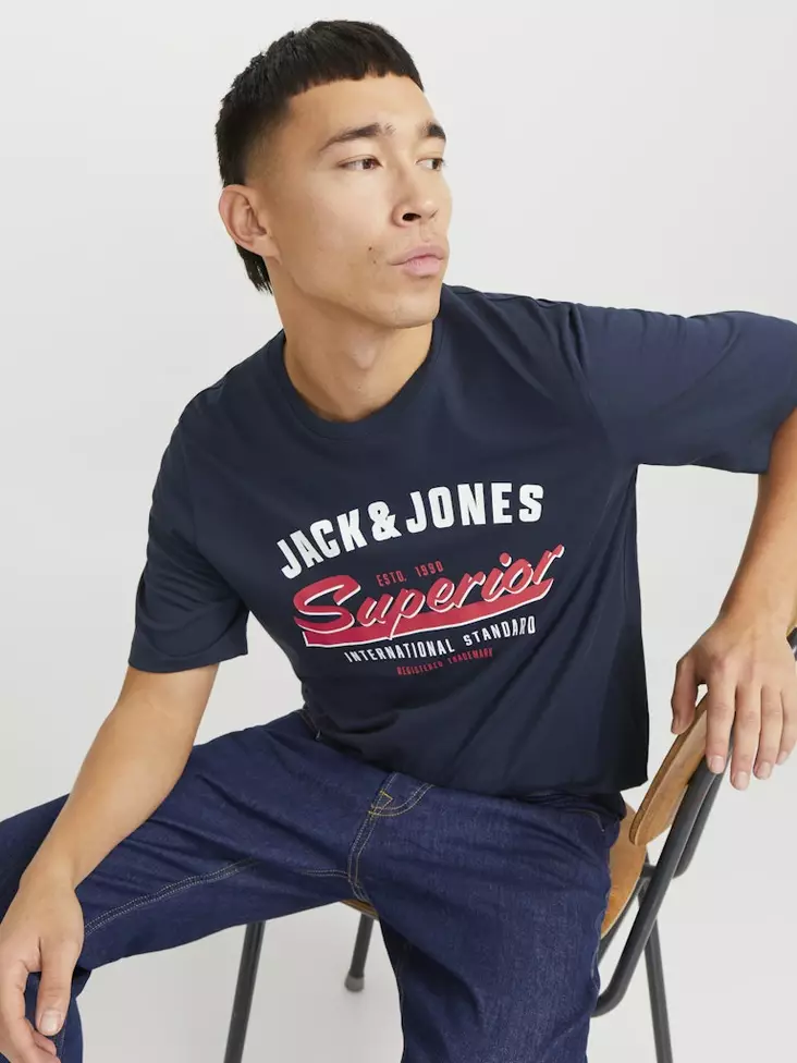 Jack&Jones Herren T-Shirt Logo Tee Rundhals - Herren T-Shirts - 137676 - 1