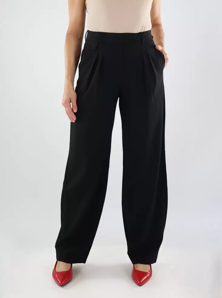 JJXX Damen Freizeit-Hosen mit Falten HW schwarz - Damenhosen - 138876 - 1