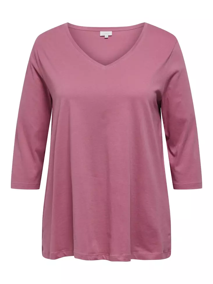 Only Carmakoma Damen Plus-Size Shirt 3/4 A-Linie heather rose - Damen Langarmshirts - 137776 - 1