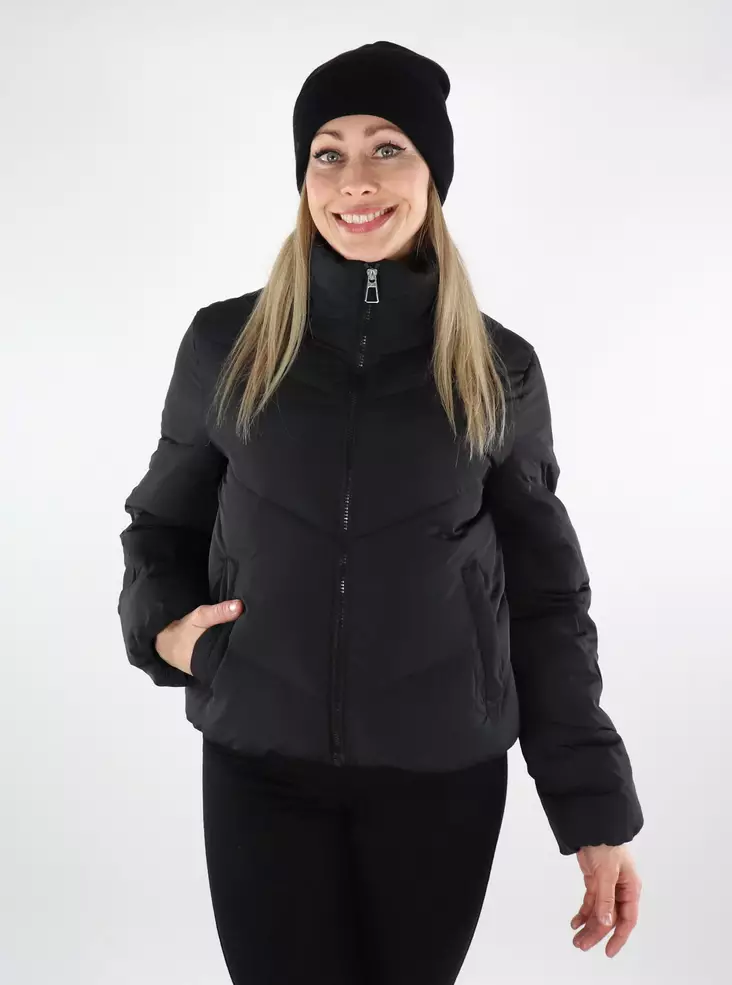 Only Damen leichte Kunstfaserjacke Puffer schwarz - Damen Leichte steppjacken - 137256 - 1