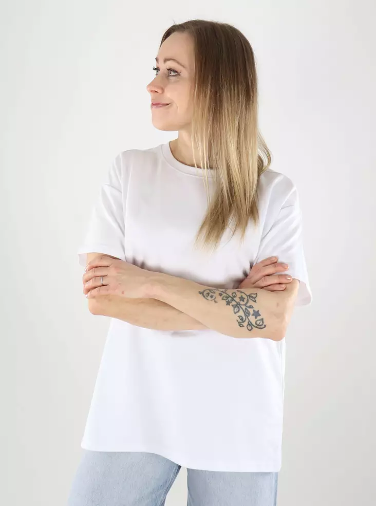 Pieces Damen T-Shirt Oversized Tee strahlend Weiß - Damen T-Shirts - 140156 - 1