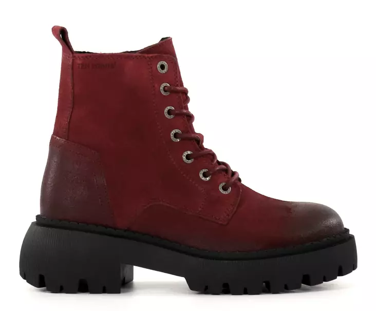 Ten Points Damen Leder-Stiefeletten 60518 Pandora Chunky dunkelrot - Damen Stiefeletten - 136886 - 1