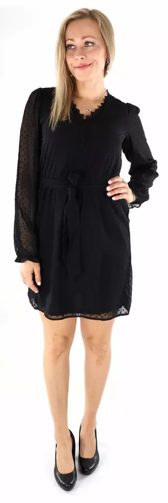 Vila Kleid Detail Kurz V-Ausschnitt schwarz - Kleider und Tuniken - 136446 - 1