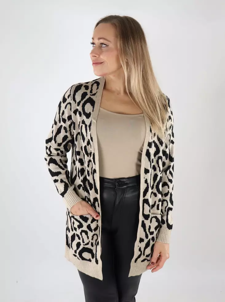 Vila Damen Strickjacke Open natur/jacquard - Damenpullover - 139506 - 1