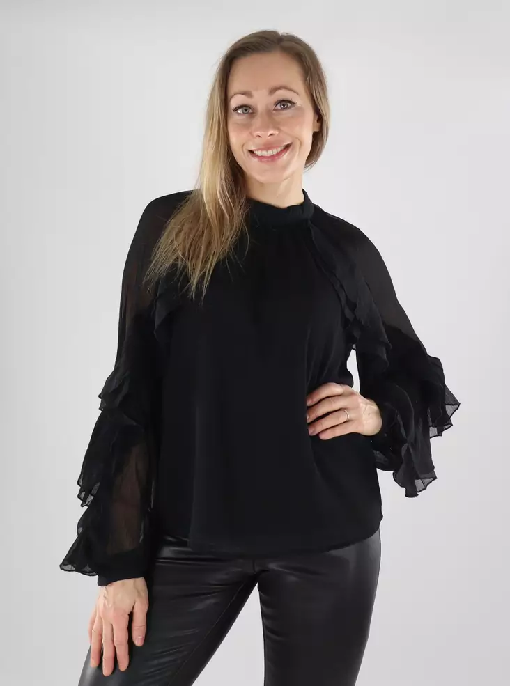 Vila Bluse schwarze Schönheit - Damenblusen und -hemden - 139686 - 1