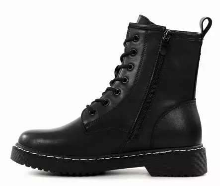 Askel Damen Leder Stiefeletten 23893K7 Schwarz - Damen Stiefeletten - 137107 - 2