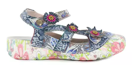 Laura Vita Damen Echtledersandalen Beczierso 33 bleu - Damen Sandalen - 140767 - 1