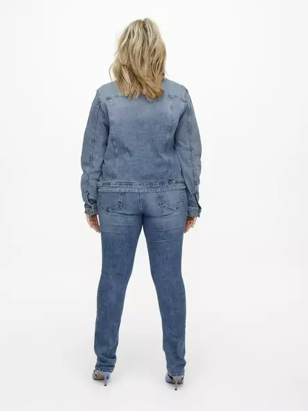 Only Carmakoma Jeansjacke CARWESPA LS JACKTE hellblaue Denim - Damen Jeansjacken - 141147 - 2