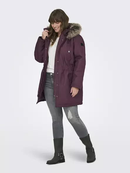 Only Carmakoma Plus-Size-Jacke Parka Mauve Wein - Damen Winterjacken - 139607 - 2