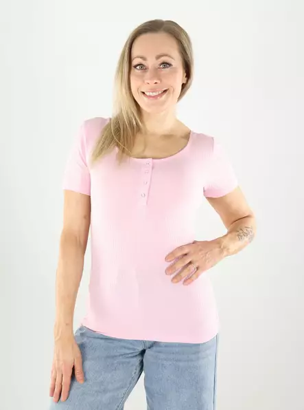 Pieces T-Shirt Rosafarbenes Spoonbill - Damen T-Shirts - 141197 - 1