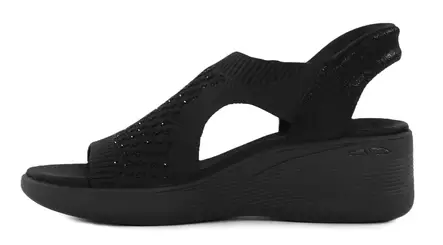 Skechers Damen Keilsandaletten 188001/BBK PIER LITE - PARK PATH schwarz - Skechers Sandalen - 140657 - 2