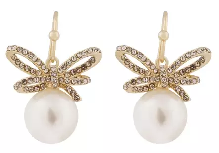 Snö of Sweden Ohrringe Ribbon gold/klar - Ohrringe - 140027 - 1